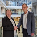 Law Society President Sheila Webster and Peter Nicholson
