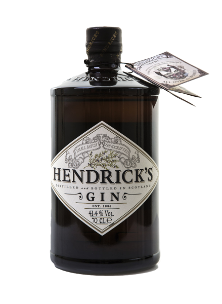 A bottle of Hendrick's Gin