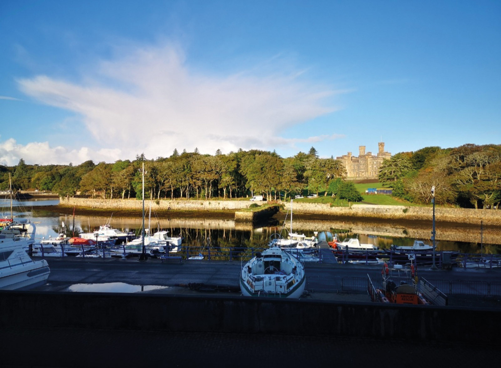 The view from Helena's home office on Lewis