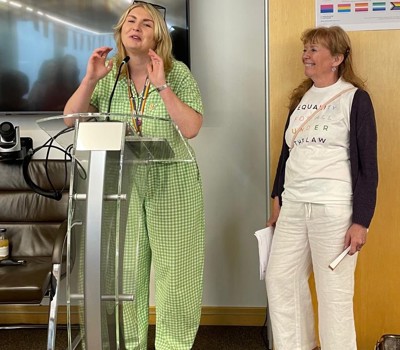 Laurie Anderson and Patricia Thom